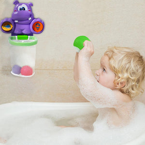 Bathtub basketball ring and three balls baby shower toy set