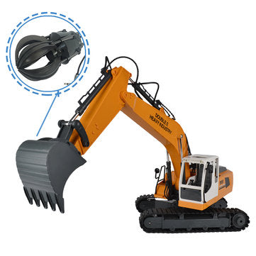 Double E E561-003 RC Excavator Alloy 3 In 1 Engineer Robot Car With Metal Bucket And Dig Hand