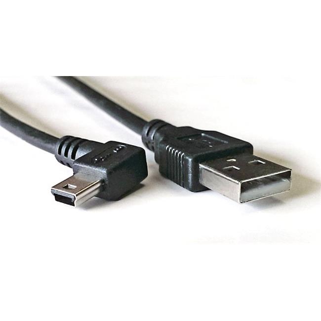 Works 22-101-01 USB Mini Left Angle Cable, 20.5 in. Long