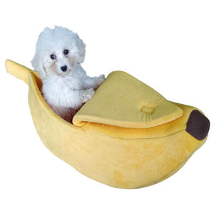 Petminru PetHouse Dog Bed Banana Shape Dog House Cute Pet Kennel Nest Warm Dog Sofas Sleeping Bed