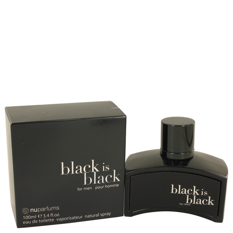 Black is Black by Nu Parfums Eau De Toilette Spray 3.4 oz for Men