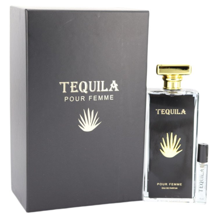 Tequila Pour Femme Noir by Tequila Perfumes Eau De Parfum Spray with Free Mini .17 oz EDP 3.3 oz for Women