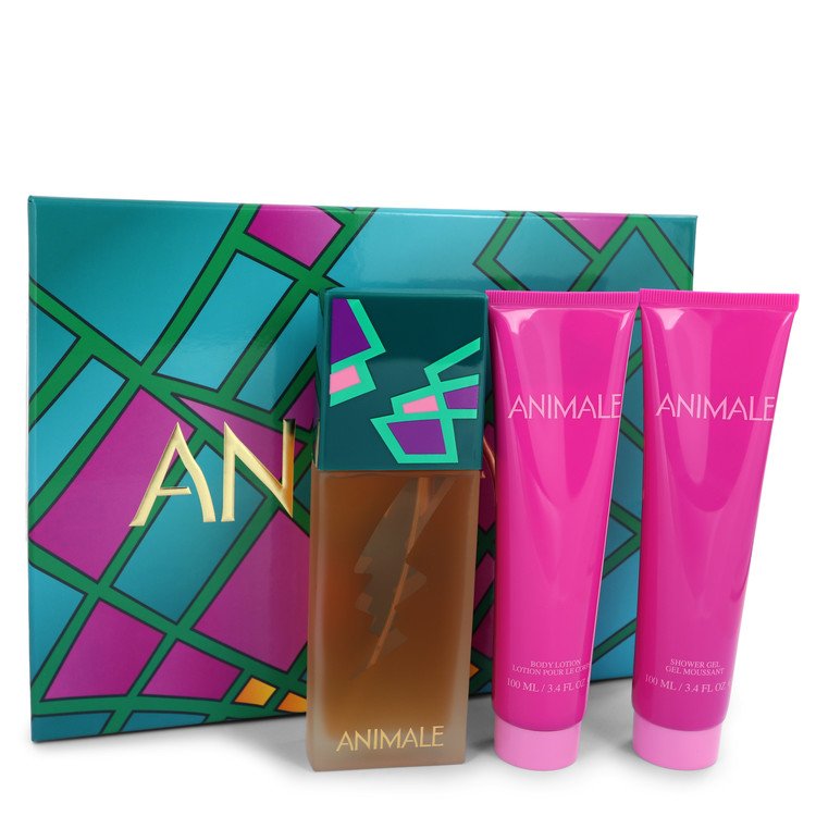 ANIMALE by Animale Gift Set -- 3.4 oz Eau De Parfum Spray + 3.4 oz Shower Gel + 3.4 oz Body Lotion for Women