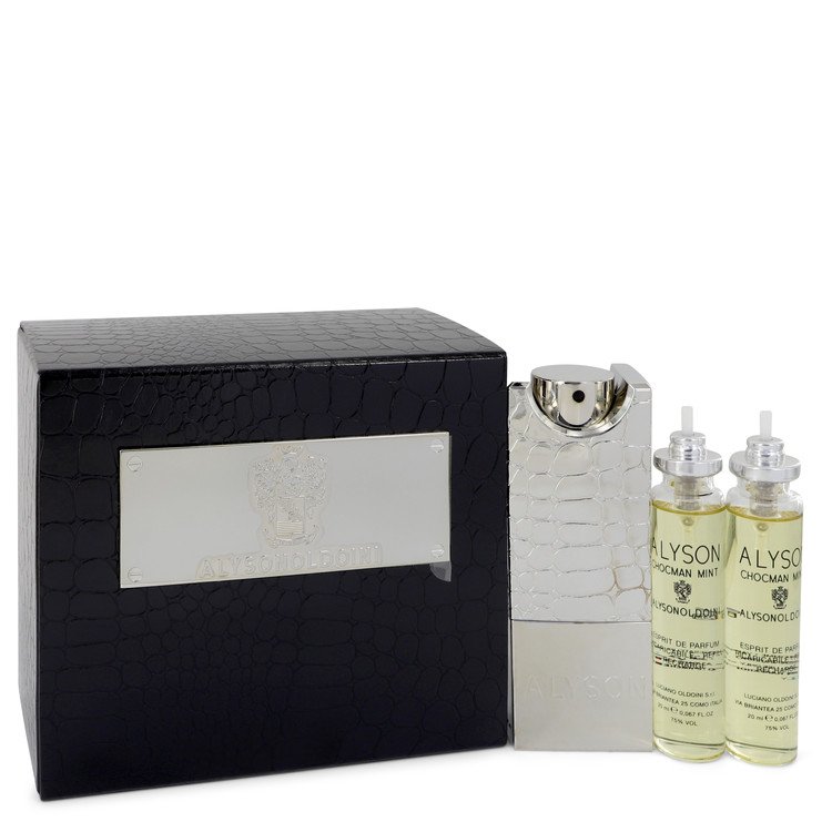 Chocman Mint by Alyson Oldoini  Eau De Parfum Refillable Spray Includes 3 x Refills and Atomizer 2 oz for Men