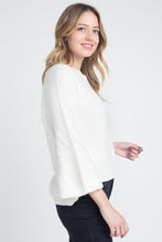 Load image into Gallery viewer, Women&#39;s Solid Knit Bell Sleeve Sweater