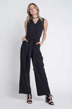 Load image into Gallery viewer, Women&#39;s Tie Sleeveless Buttoned Jumpsuit