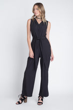 Load image into Gallery viewer, Women&#39;s Tie Sleeveless Buttoned Jumpsuit