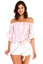 Load image into Gallery viewer, Women&#39;s Strapless Striped Bandage Blouse