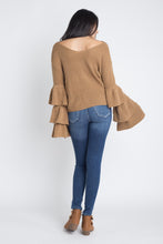 Load image into Gallery viewer, Women&#39;s Layered Bell Sleeve Sweater