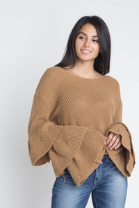 Women's Layered Bell Sleeve Sweater