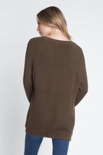 Load image into Gallery viewer, Women&#39;s Criss Cross Lace Up Loose Knitting Sweater