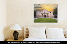 Load image into Gallery viewer, Gallery Wrapped Canvas, Exterior View Of Historic Alamo Shortly After Sunrise