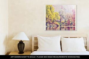 Gallery Wrapped Canvas, Central Park Autumn Manhattan Skyscrapers Instagram Effect Filter