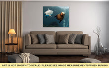 Load image into Gallery viewer, Gallery Wrapped Canvas, Dolphin And Sea Lion Underwater Close Up