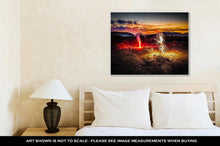 Load image into Gallery viewer, Gallery Wrapped Canvas, A Fireworks Display On The Fourth Of July In The Desert Near El Paso Tx