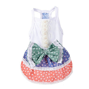 pet skirt princess skirt dog clothes dog clothing spring and summer dress Clothes for dogs Maid costume for dogs