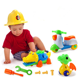 Plastic 3D DIY Removable Combination Assembly hands-on ability exercise nut tool educational toys for children 3-6 years