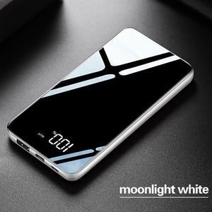 Power Bank 10000mAh Portable Charging PowerBank Quick Charging Mirror Mobile Phone External Battery Charger For Iphone Mi 8 9 X