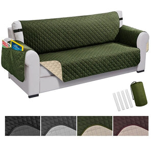 Sofa Couch Cover Pet Dog Kids Mat Protector Stretch Elastic Sofa Cover Reversible Washable Removable Armrest Slipcovers