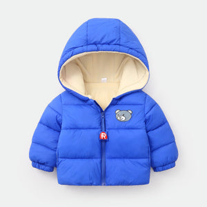 OLEKID Autumn Winter Baby Fleece Jacket Hooded Plus Velvet Warm Newborn Baby Girl Coat Kids Infant Boys Snowsuit Toddler Parka