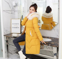 Load image into Gallery viewer, X-Long 2019 New Arrival Fashion Slim Women Winter Jacket Cotton Padded Warm Thicken Ladies Coat Long Coats Parka Womens Jackets
