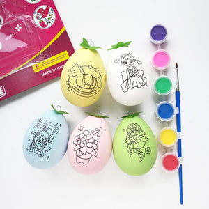 Simulation Egg Hand Painting Set Children Diy Duck Egg Doodle Drawing Christmas Decoration Easter Egg Toys for Children