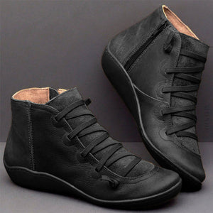 Women Boots Shoes Pu Leather  Ankle Boots 2019 New Autumn Winter Vintage Shoes Woman Botas Mujer Boots