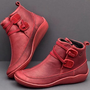 Women Boots Shoes Pu Leather  Ankle Boots 2019 New Autumn Winter Vintage Shoes Woman Botas Mujer Boots