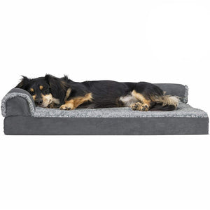 Large Dog Bed Super Soft L Shaped Chaise Lounge Sofa Cushion Pet Dog Bed Fleece Warm Dog Beds For Puppy Kennel