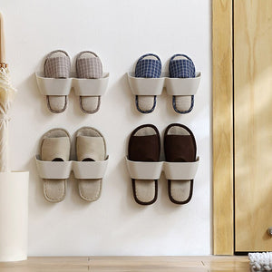 Slippers Rack Simple Space-saving Shoe Organizer Racks Storage Two Pack Living Room Wall-mounted Plastic Drainage Ventilation
