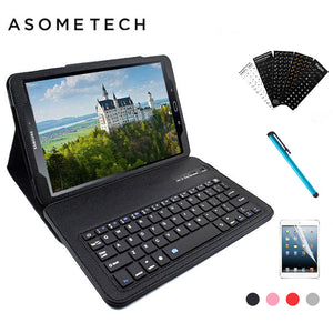 Wireless Bluetooth Keyboard Case For Samsung Galaxy Tab A 10.1 T580 T585 10.1"tablet For Samsung Galaxy 10.1 W keyboard sticker