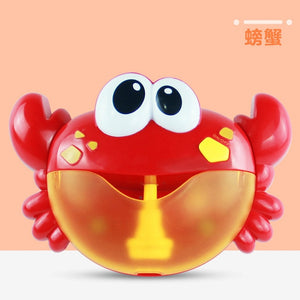 Outdoor Bubble Frog&Crabs Baby Bath Toy Bubble Maker Swimming Bathtub Soap Machine Toys for Children With Music Water Toy