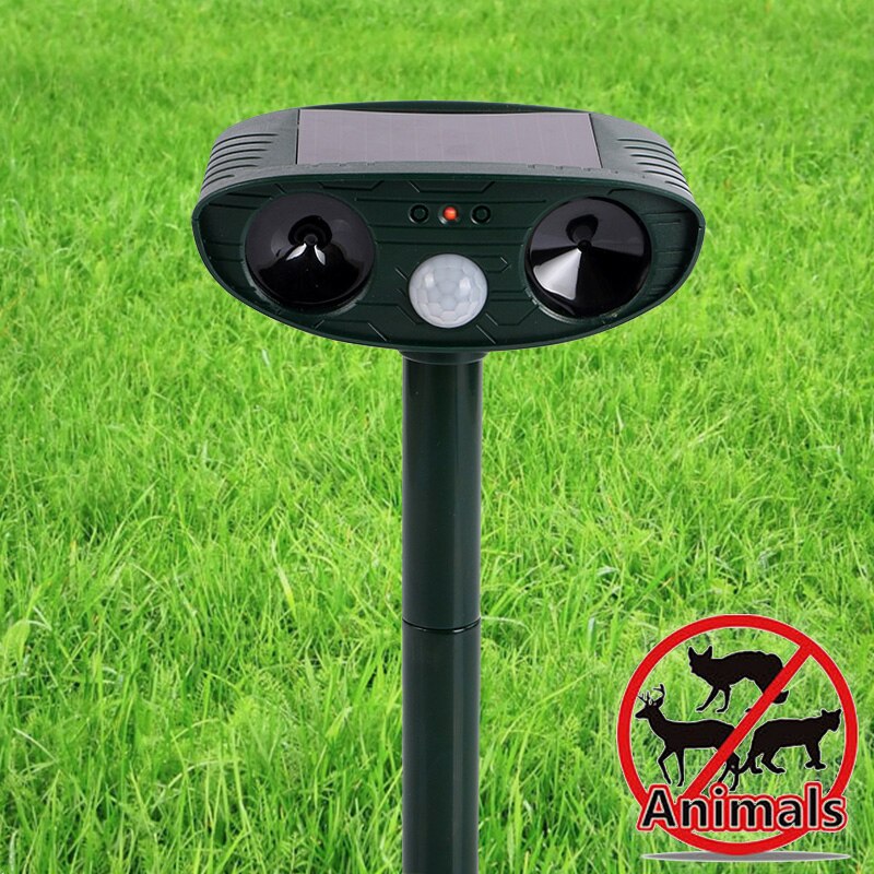 RC-511 Outdoor Solar Ultrasonic Animal Repeller Dog Cat Teacher Repeller Infrared sensor Expulsion house Garden Animal