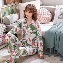 Load image into Gallery viewer, Women Pajamas set Long Sleeve Pajamas For Women V-collar Sleepwear Pijamas Milk Silk Pajama Set Women Winter Pyjamas