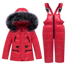 Load image into Gallery viewer, OLEKID -30 Degrees Kids Winter Jacket Fur Collar Down Jackat For Girl 1-5 Years Baby Boy Clothes Children Coat Overalls Snowsuit