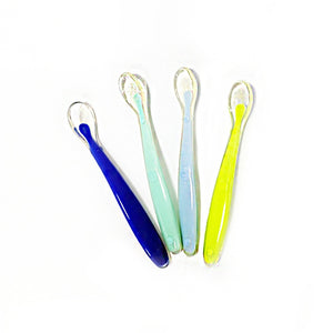 New arrival FDA Soft Silicone baby feeding spoon, silicone spoon for baby- 4 pcs per set