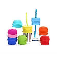 Load image into Gallery viewer, SPekids Silica Gel Pipette Cup Cover Applicable to Baby Durable Soft Pack 4 PCS cup lid