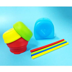 SPekids Silica Gel Pipette Cup Cover Applicable to Baby Durable Soft Pack 4 PCS cup lid