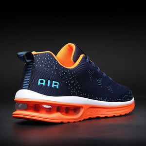 Men Casual Shoes Breathable Fly Weaving Sneakers Men Air Cushion Comfortable Lace-Up Outdoor Stability Jogging Footwear 38-45