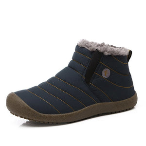 Men Boots Winter Men Shoes Fashion Unisex Solid Color Snow Boots Plush Inside Antiskid Bottom Keep Warm Waterproof Ski Boots