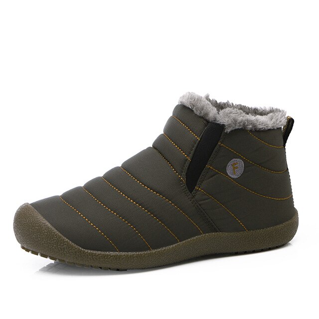 Men Boots Winter Men Shoes Fashion Unisex Solid Color Snow Boots Plush Inside Antiskid Bottom Keep Warm Waterproof Ski Boots