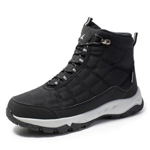 Platform Men Snow boots Waterproof Slip-resistant Mens Winter Shoes Plush Warm Shoes Winter Black Ankle Boots size 40 - 45