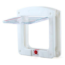 Load image into Gallery viewer, White Frame 4 Way Locking Lockable Magnetic Pet Cat Small Dog Flap Glass Door