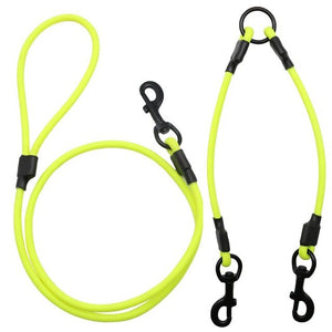 New Double Dog Leash Linker Pet Product PVC Dogs Dual Lead Twin Way Walk Strap Leads Set For Two big Small Dogs Puppy NoTangle