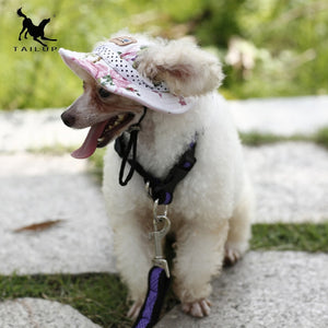 TAILUP Pet Dog Hat For Small Dogs Cap Breathable Mesh Dog Princess Caps Sun Hat Princess Beach Summer Dog Products S M
