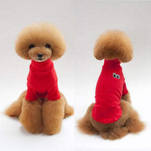 Pet Clothes Dog Sweater Turtleneck big eyes Cotton T-shirt Spring Autumn fashion Leisure Dog For Small Dog Large Dogs Chihuahua