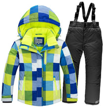 Load image into Gallery viewer, OLEKID Winter Children Ski Suit Windproof Warm Girls Clothing Set Jacket + Overalls Boys Clothes Set 3-16 Years Kids Snow Suits
