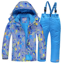 Load image into Gallery viewer, OLEKID Winter Children Ski Suit Windproof Warm Girls Clothing Set Jacket + Overalls Boys Clothes Set 3-16 Years Kids Snow Suits