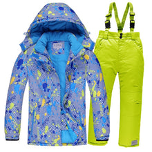 Load image into Gallery viewer, OLEKID Winter Children Ski Suit Windproof Warm Girls Clothing Set Jacket + Overalls Boys Clothes Set 3-16 Years Kids Snow Suits