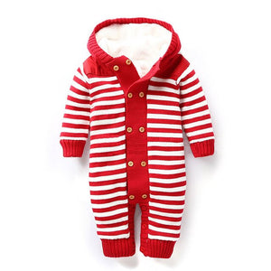 Winter Baby Clothing Plus Velvet Warm Newborn Baby Rompers Brand Hooded Baby Boys Clothes Infant Costume Baby Girls Jumpsuit